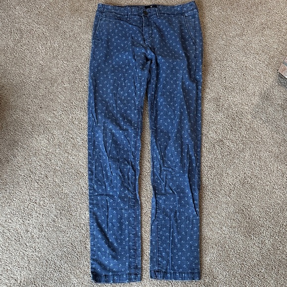 American Eagle Outfitters Pants - American Eagle Outfitters Blue nautical pants anchor 30/36